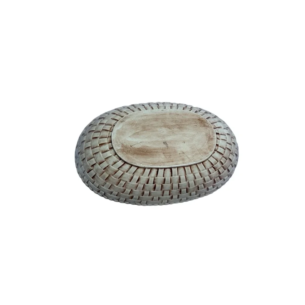Vintage Mid Century Ceramic Fruit Covered‎ Dish Floral Kitchen Storage Container